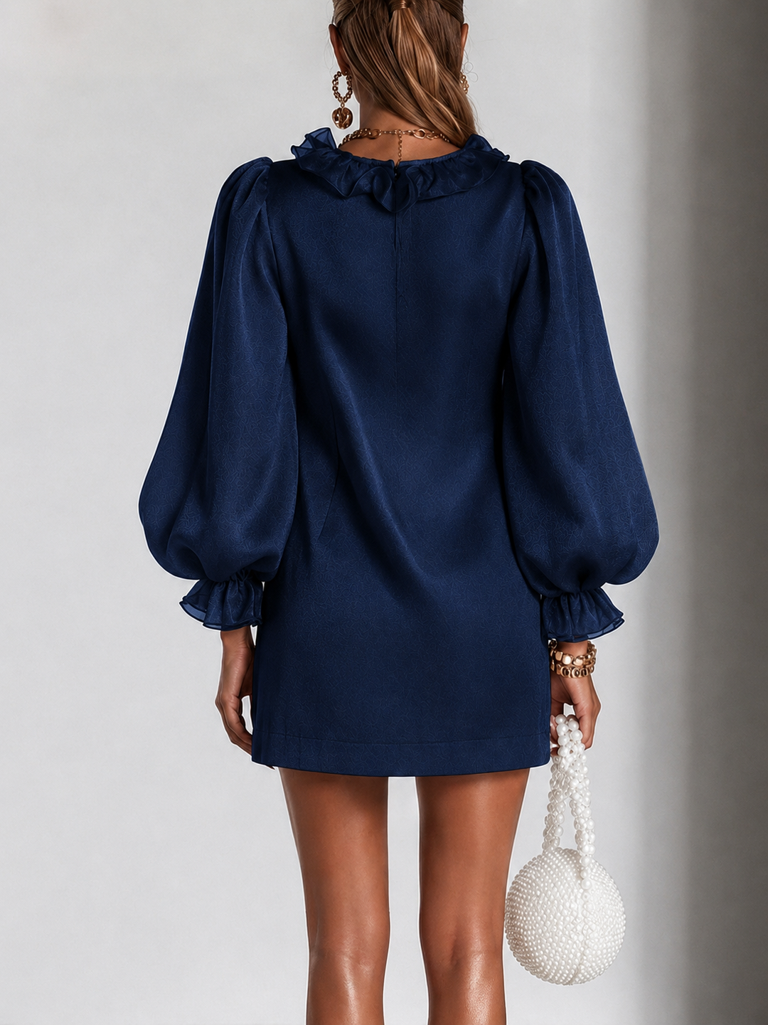 Marina | Ruffled Puff-Sleeve Mini Dress