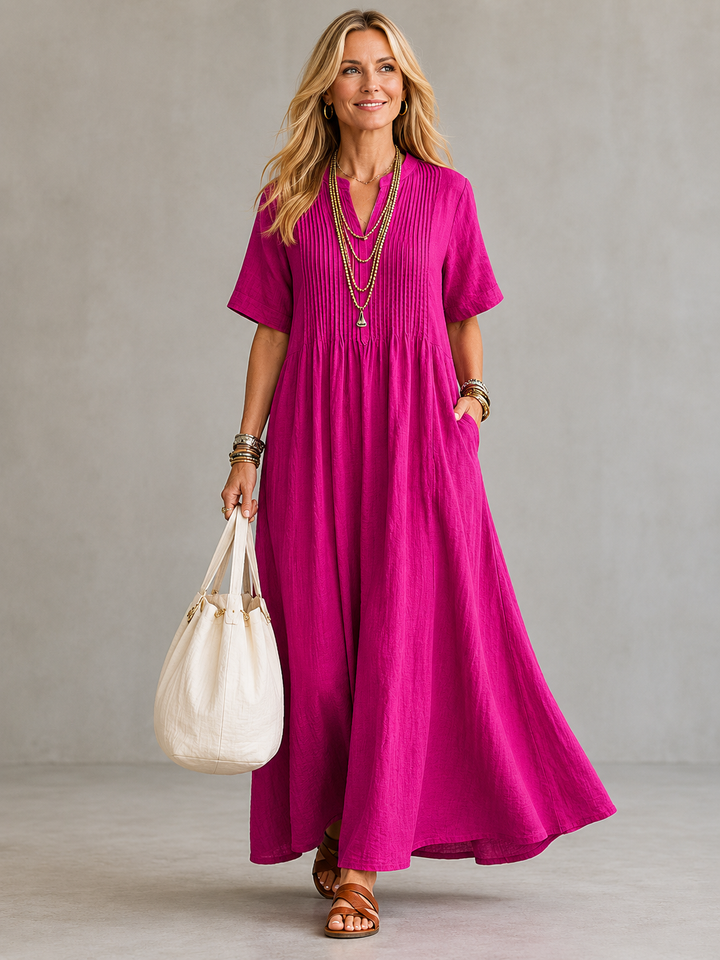 Catalina | Pleated Relaxed Maxi Dress