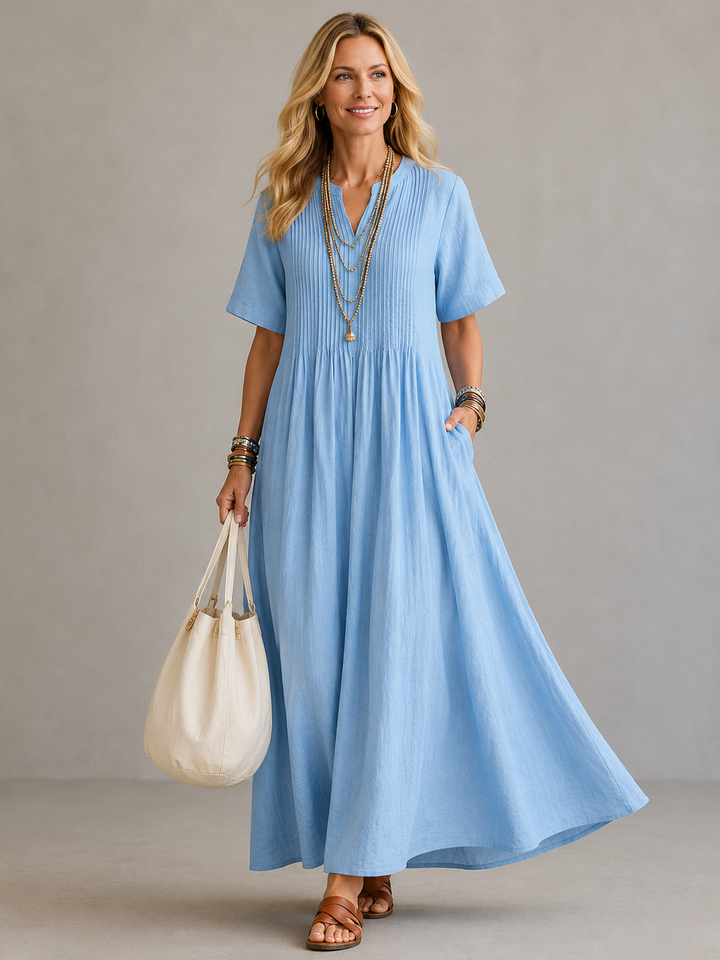 Catalina | Pleated Relaxed Maxi Dress