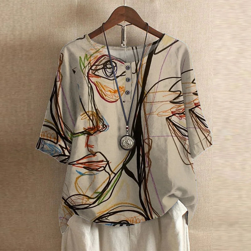 Rosalie | Vintage Floral Cotton Blouse