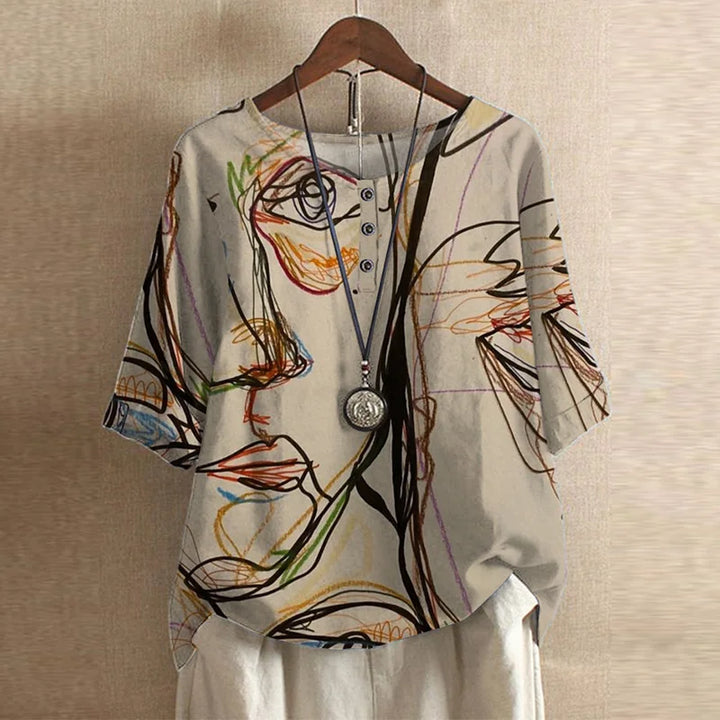 Rosalie | Vintage Floral Cotton Blouse