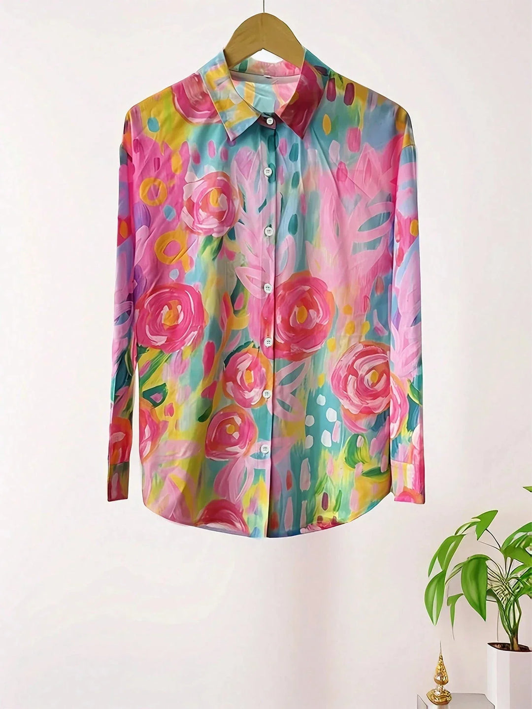 The Penelope Printed Button Blouse