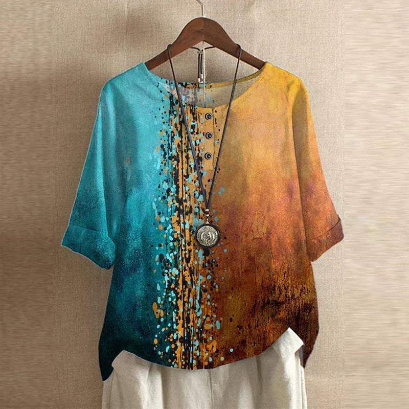 Rosalie | Vintage Floral Cotton Blouse