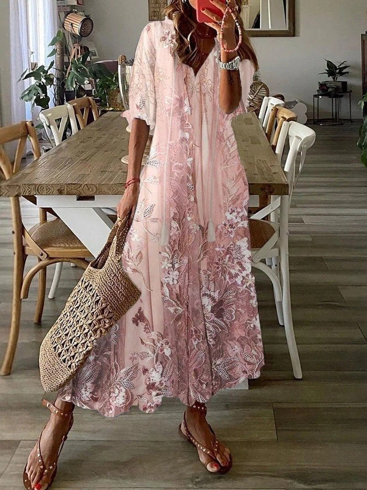 Juliana Lined Lace Midi Dress