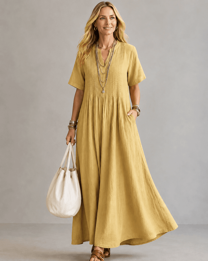 Catalina | Pleated Relaxed Maxi Dress