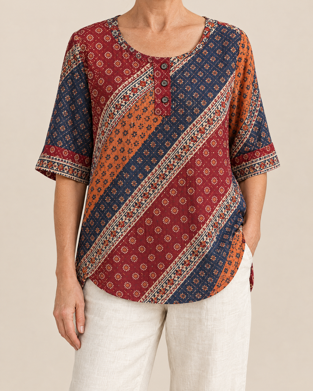 Rosalie | Vintage Floral Cotton Blouse