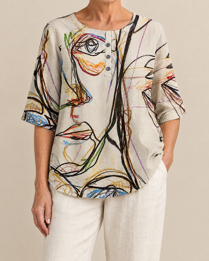 Rosalie | Vintage Floral Cotton Blouse