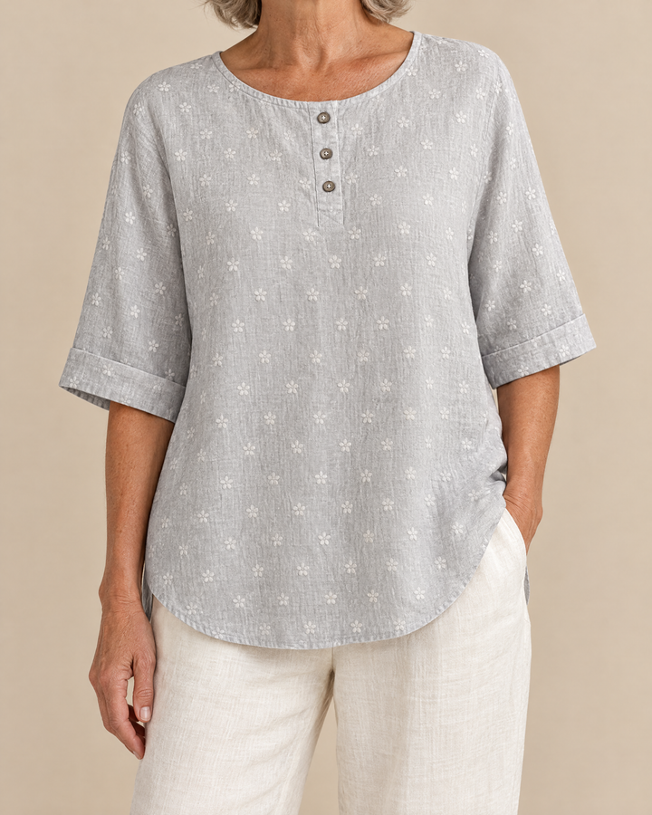 Rosalie | Vintage Floral Cotton Blouse