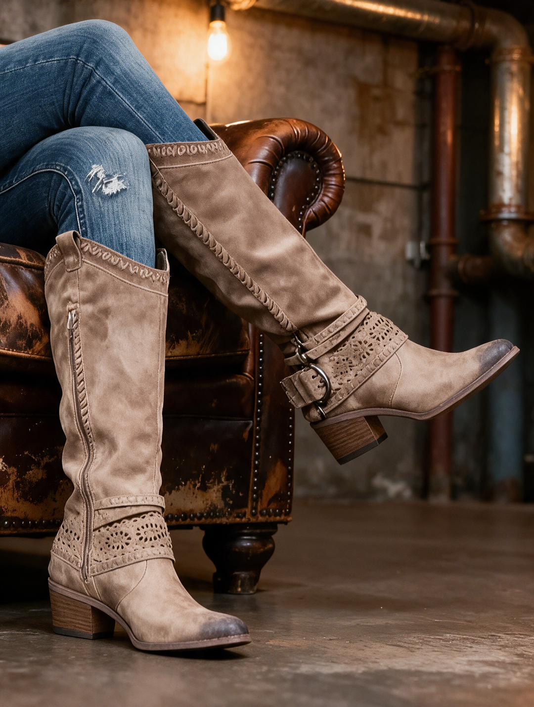 Georgia | Slouched Western Boots