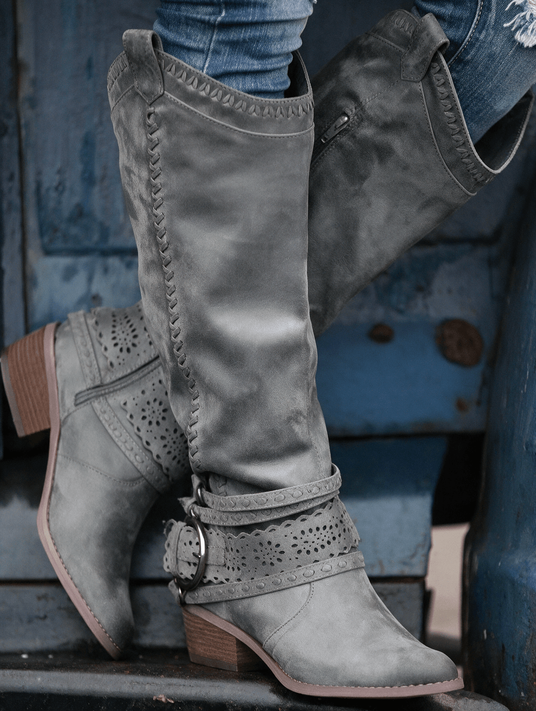 Georgia | Slouched Western Boots