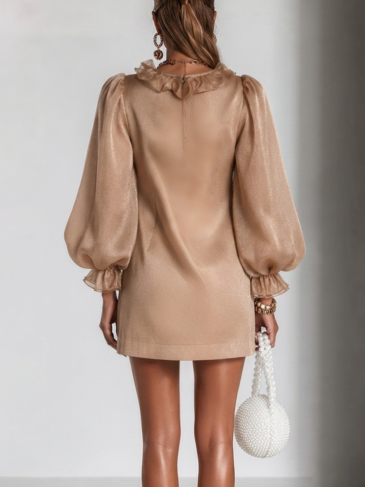 Marina | Ruffled Puff-Sleeve Mini Dress